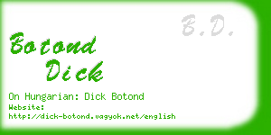botond dick business card